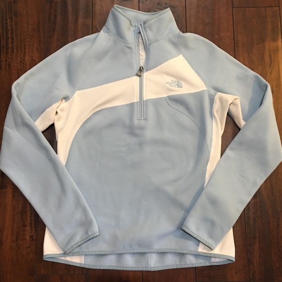 The North Face Light Blue Fleece Pullover Med - Picture 1 of 7